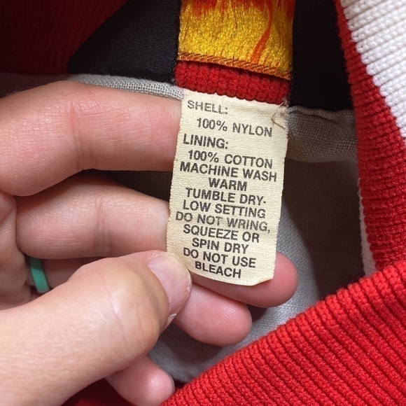 Vintage Dunbrooke Pla-Jac FS Seed Cooperative Wisconsin Red Satin Jacket Large - Picture 5 of 9